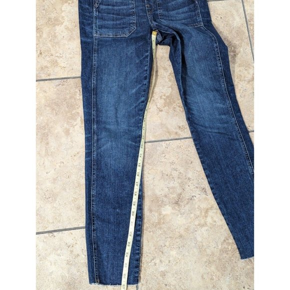Madewell Skinny Overalls: Eco Edition Denim Jeans Size XXS Raw Hem - Picture 12 of 12